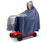 WANDGU Poncho de pluie pour véhicules électriques avec panneau transparent : cape de pluie imperméable coupe-vent avec sac de rangement pour fauteuils roulants et scooters de mobilité Idéal pour les