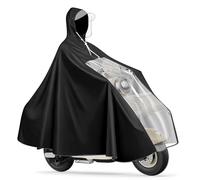 WANDGU Poncho de Pluie pour Vélo: Capuche Anti-Pluie Imperméable Réutilisable - Protection Intégrale pour Vélos/VTT/Électriques (Compact, Portable, Idéal Randonnée & Ville)