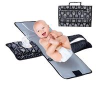 WANDGU Portable Tapis à Langer: Matelas à Langer Pliable avec Distributeur de Lingettes et Coussin pour Tête, Matelas à Langer Portable et Imperméable avec 3 Poches pour Maison, Extérieur, Voyage
