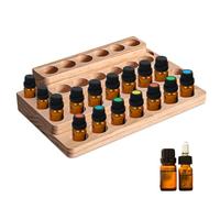 WANDGU Présentoir en bois pour collection d'huiles essentielles : Boîte de rangement mural avec 30 trous en bois pour huiles essentielles, organisateur d'huiles aromatiques avec 4 niveaux