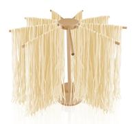 WANDGU Séchoir à pâtes en bois avec 9 bras amovibles, support pour pâtes jusqu'à 4,5 kg avec socle, support pour pâtes à la maison