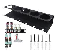 WANDGU Support de canette de pulvérisation 43 × 10 cm : support de canette, support de stockage de canette de lubrifiant, organisateur robuste de bouteille de peinture à 5 trous pour garage, maison