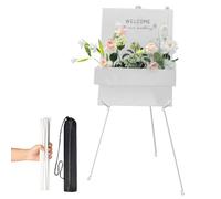 WANDGU Support de chevalet pour panneau de mariage, affiche, chevalet de mariage 169 cm, trépied de chevalet pliable portable en métal, chevalet réglable blanc pour mariage, peinture, spectacle