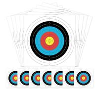 WANDGU Tir à l'arc Cible Papier: 20 Pièces 60 x 60 cm Visage de Cible de tir à l'arc, Anneaux en Papier Cibles, Accessoires de Tir à l'arc, Papier pour Cible de Tir pour Le Loisir ou La Compétition
