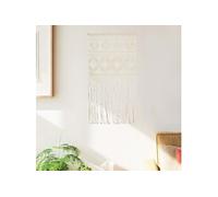 vidaXL Wandhanger macramÃ© 40x80 cm katoen323997 Crème G