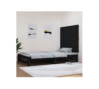 Wandhoofdbord 108x3x90 cm massief grenenhout zwart824877
