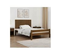 Wandhoofdbord 127,5x3x60 cm massief grenenhout honingbruin824841