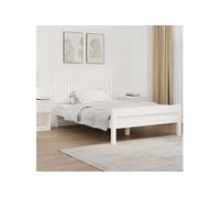 Wandhoofdbord 127,5x3x60 cm massief grenenhout wit824839