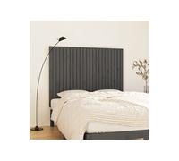 Vidaxl Tête De Lit Murale Gris 146,5x3x110 Cm Bois Massif De Pin Multicolore