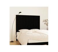 Vidaxl Tête De Lit Murale Noir 146,5x3x110 Cm Bois Massif De Pin Multicolore