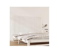 Vidaxl Tête De Lit Murale Blanc 159,5x3x90 Cm Bois Massif De Pin Multicolore