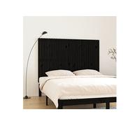 824962 vidaXL Tête de lit murale Noir 166x3x110 cm Bois massif de pin