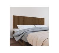 Wandhoofdbord 204x3x60 cm massief grenenhout honingbruin824831