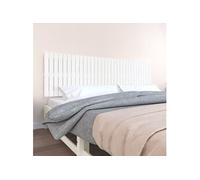 Vidaxl Tête De Lit Murale Blanc 204x3x60 Cm Bois Massif De Pin Blanc