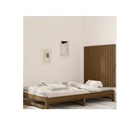 vidaXL Wandhoofdbord 95,5x3x90 cm massief grenenhout honingbruin824886 Marron G