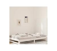 vidaXL Tête de lit murale 95,5 x 3 x 90 cm bois massif de pin blanc 824884