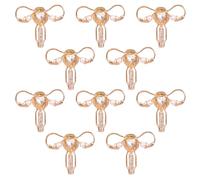 WANDIC 10 pièces Épinglettes en émail en forme d'utérus, broches utérus ovaire femelle organe féminin symbole médical broche broche bijoux cadeau pour infirmière médecin décoration féministe