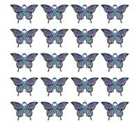 WANDIC 20 PCS Epingles de ruban papillon, prévention du suicide et sensibilisation à l'épilepsie Bleu Violet Broches en métal pour les dons de bienfaisance