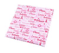 WANDIC 50 x 145 cm Ruban de tissu d'ameublement en polyester pour matelassage, lutte contre le cancer du sein - Tissu de couture imprimé pour loisirs créatifs et fabrication de sacs - Rose