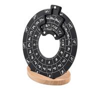 WANDIC Cercle de la cinquième roue Outil d'accord de mélodie en bois Outil d'apprentissage de la théorie de la musique pour musiciens, notes, accords, signature clé