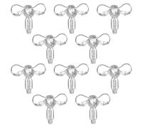 WANDIC Lot de 10 broches en émail en forme d'utérus, ovaire féminin, femme, organe, symbole médical, cadeau pour infirmière, médecin, décoration féministe, 10, Métal, Pas de gemme