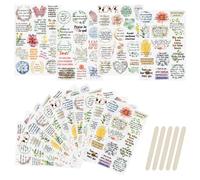 WANDIC Lot de 16 feuilles d'autocollants de transfert imperméables sur le thème de la Bible pour journal, album, meubles, loisirs créatifs, scrapbooking