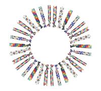 WANDIC Lot de 30 bracelets extensibles en forme de ruban, pour autisme, pour activités de plaidoyer en public, Nylon