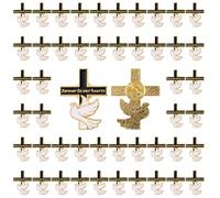 WANDIC Lot de 50 broches en forme de ruban noir en métal 2,7 x 3,5 cm Colombe de paix éternelle dans nos condoléances sur les funérailles pour décorations d'événements