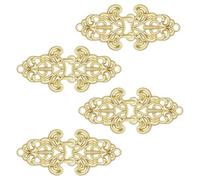 WANDIC Pinces pour Cape, 4 pièces 6,2 cm d'or Pinces pour Cape Cardigan Clip de Fixation Bijoux pour Vêtements Chandail Châle
