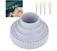 Wandisy Cadeau de Juillet Caisse de Stockage Ronde de Foret, Cas tournant de Rotation de Foret de Forme Ronde Cas d'outil de meulage Organisateur