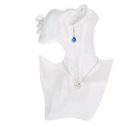 Wandisy Cadeau de Juillet Support de Boucle d'oreille de Collier, modèle de Support dee de Mannequin pour l'affichage de Bijoux de Magasin de modèles(Blanc)