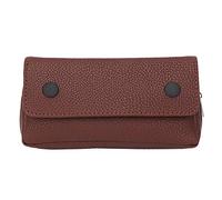Wandisy Étui à Pipe Portable en Cuir PU pour Pipe à Tabac, Sac de Rangement étanche pour 2 Pipes, Filtre inviolable, Outil de Nettoyage (Marron)