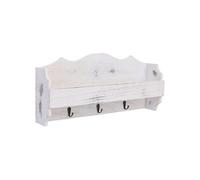 Porte-manteau mural Blanc 50x10x23 cm Bois