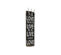 vidaXL Wandkapstok met 6 haken LOVE LIVE 120x40 cm 245853 Multicolore G