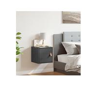 vidaXL Wandkast 31,5x30x30 cm massief grenenhout grijs818359 Gris G