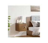Wandkast 31,5x30x30 cm massief grenenhout honingbruin818361