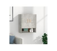 Vidaxl Armoire Murale Gris Béton 60x31x70 Cm Bois D'ingénierie Marron