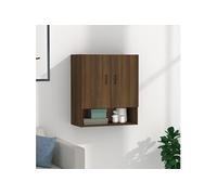 Wandkast 60x31x70 cm bewerkt hout bruin eikenkleur817590