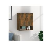 Wandkast 60x31x70 cm bewerkt hout gerookt eikenkleurig817588