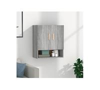 vidaXL Wandkast 60x31x70 cm bewerkt hout grijs sonoma eikenkleurig817586 Gris G