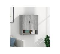 Wandkast 60x31x70 cm bewerkt hout grijs sonoma eikenkleurig817589