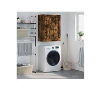 Wandkast 69,5x34x90 cm bewerkt hout gerookt eikenkleurig830401