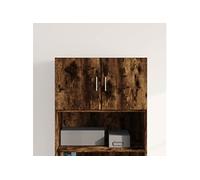 Vidaxl Armoire Murale Chêne Fumé 70x42,5x40 Cm Bois D'ingénierie Multicolore