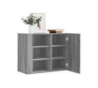 vidaXL Wandkast 75x35x60 cm bewerkt hout grijs sonoma eikenkleurig848428 Gris G