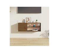 Vidaxl Armoire Murale Marron Miel 80x30x30 Cm Bois De Pin Massif Marron