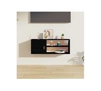 Wandkast 80x30x30 cm massief grenenhout zwart818393