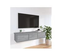 Wandkast 88x26x18,5 cm bewerkt hout grijs sonoma eikenkleurig815082