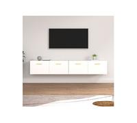 Wandkasten 2 st 100x36,5x35 cm bewerkt hout wit3115660