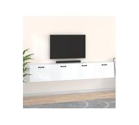 Wandkasten 2 st 100x36,5x35 cm bewerkt hout wit3115668