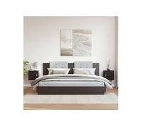 Wandkasten 2 st 31,5x30x30 cm massief grenenhout zwart818364